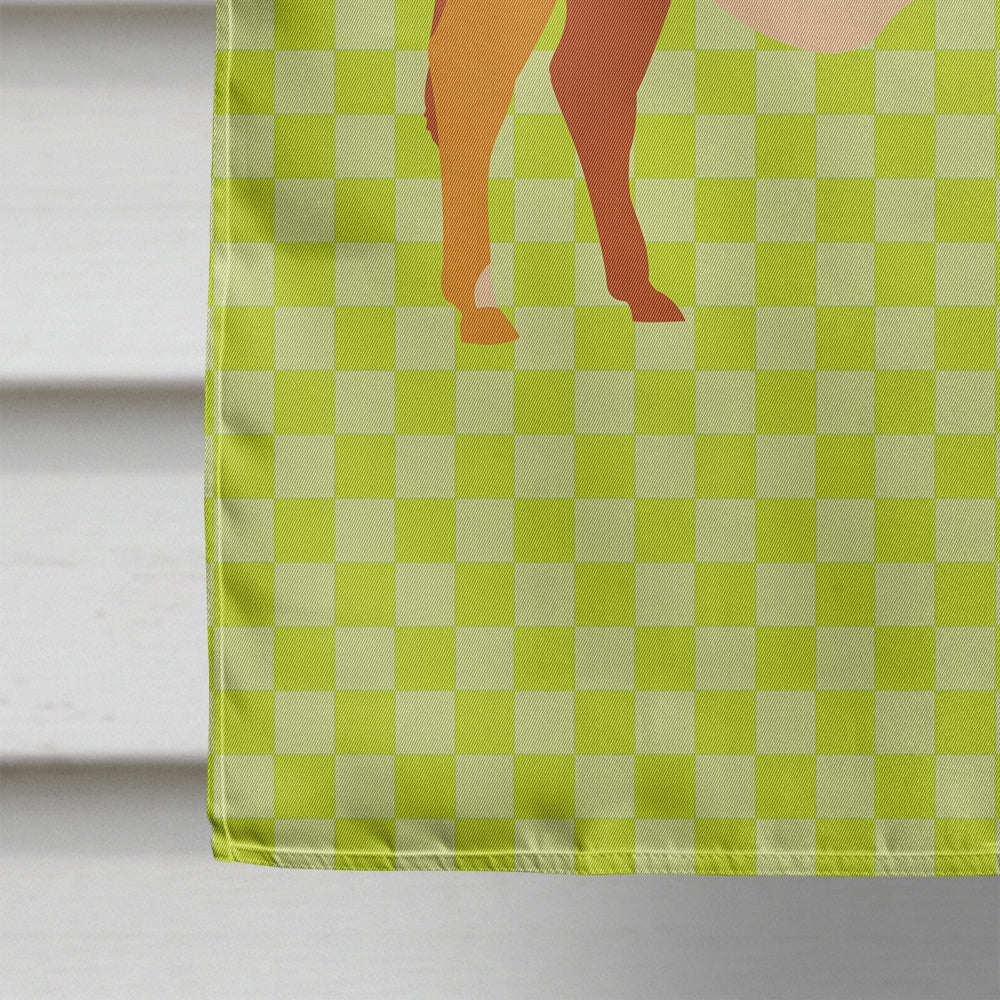 Zebu Indicine Cow Green House Flag 28x40 Porch Sleeve Pole Decorative Outside Yard Banner Artwork Wall Hanging, Polyester