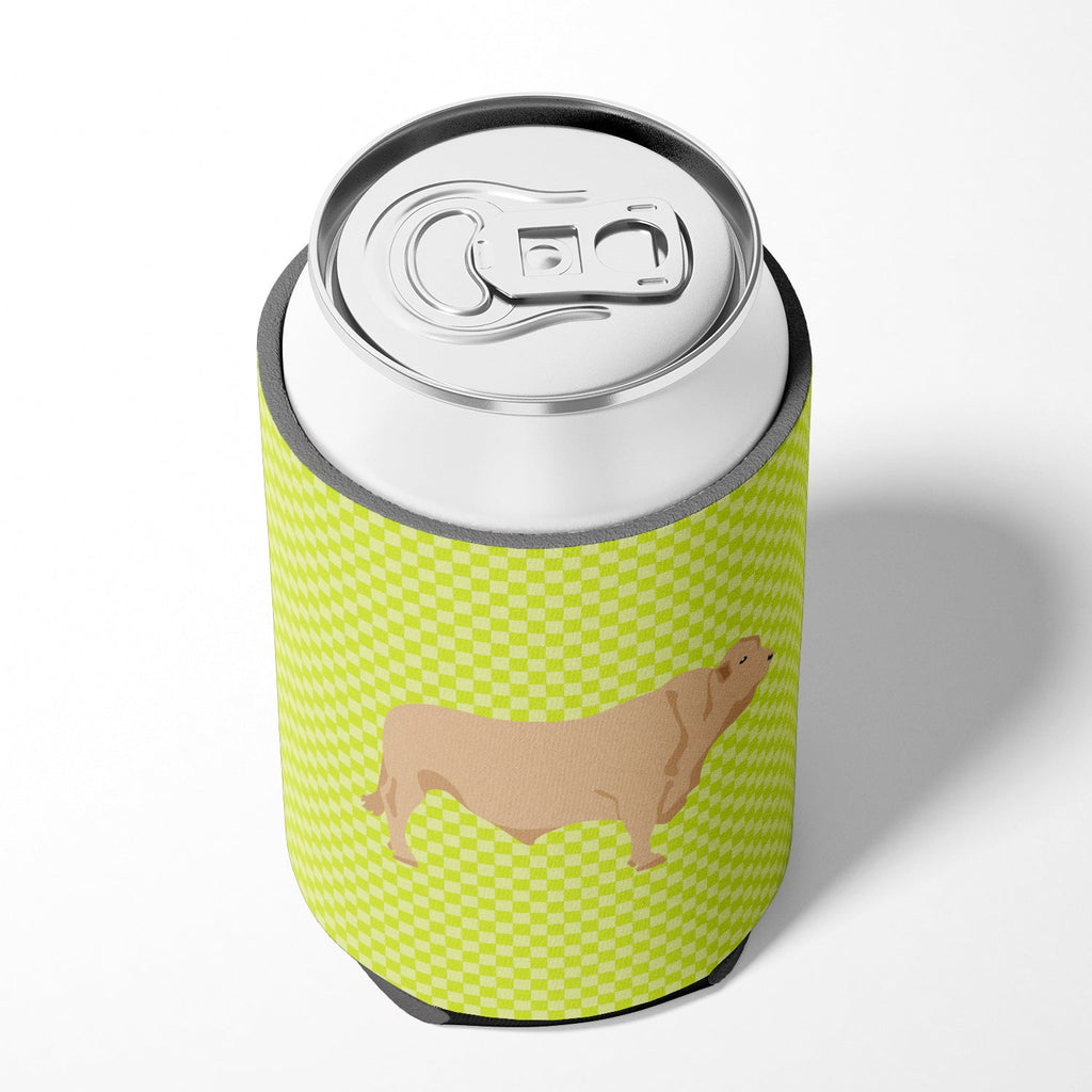 Charolais Cow Green Can or Bottle Hugger Cooler Sleeve for Standard 12 oz Cans, Insulated Foam Beer & Soda Can Hugger Reusable