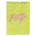 Charolais Cow Green House Flag 28x40 Porch Sleeve Pole Decorative Outside Yard Banner Artwork Wall Hanging, Polyester