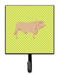 Charolais Cow Green Leash or Key Holder Wall Hooks, Key Hooks Holder, Coat Rack Wall Mount, Coat Hooks, Hooks for Hanging Keys, Towels, Aprons, Leashes