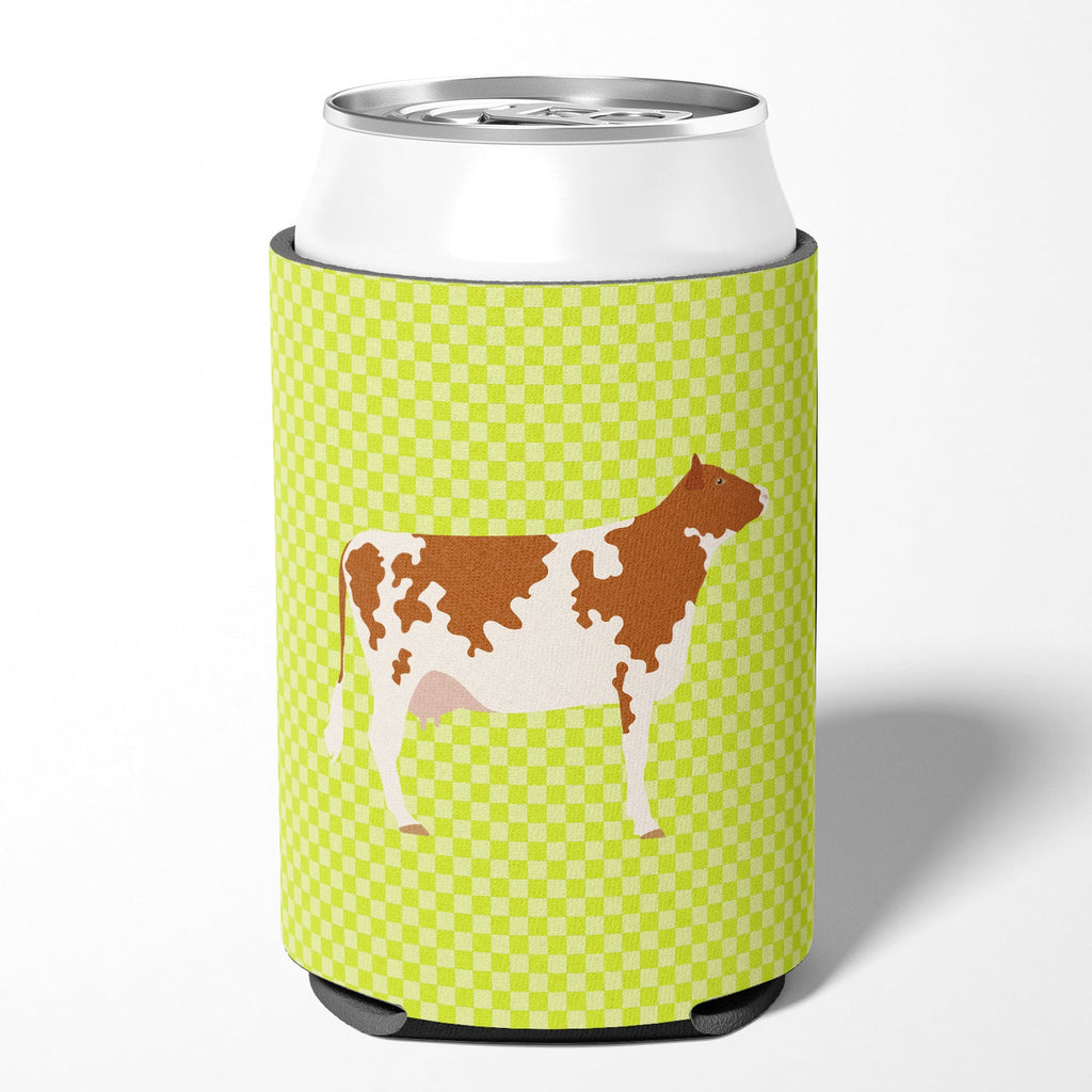 Ayrshire Cow Green Can or Bottle Hugger Cooler Sleeve for Standard 12 oz Cans, Insulated Foam Beer & Soda Can Hugger Reusable