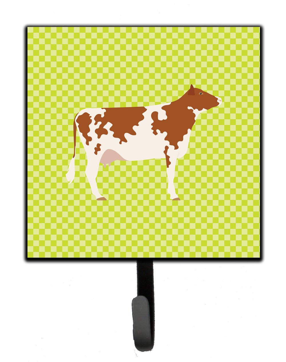 Ayrshire Cow Green Leash or Key Holder Wall Hooks, Key Hooks Holder, Coat Rack Wall Mount, Coat Hooks, Hooks for Hanging Keys, Towels, Aprons, Leashes