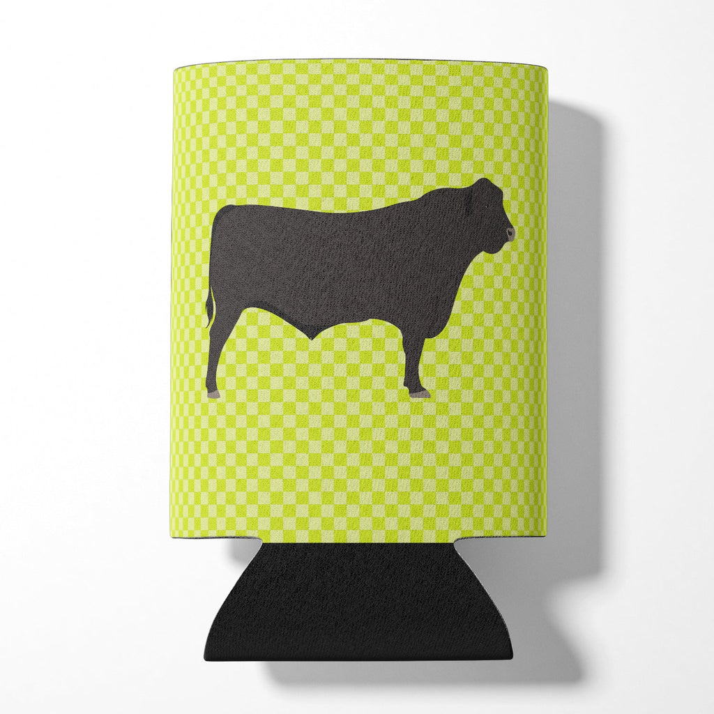Black Angus Cow Green Can or Bottle Hugger Cooler Sleeve for Standard 12 oz Cans, Insulated Foam Beer & Soda Can Hugger Reusable