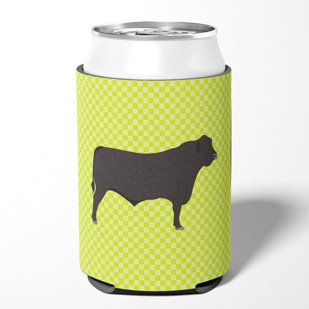 Black Angus Cow Green Can or Bottle Hugger Cooler Sleeve for Standard 12 oz Cans, Insulated Foam Beer & Soda Can Hugger Reusable