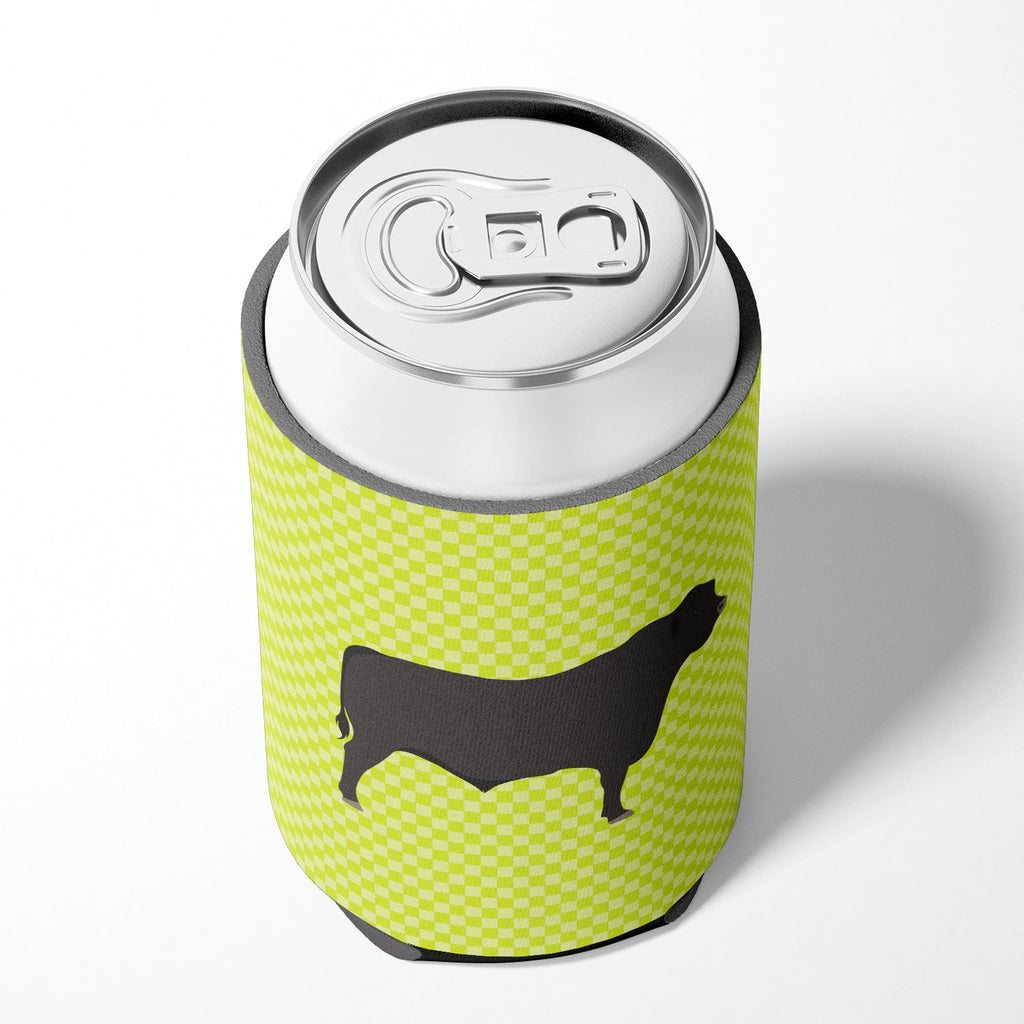 Black Angus Cow Green Can or Bottle Hugger Cooler Sleeve for Standard 12 oz Cans, Insulated Foam Beer & Soda Can Hugger Reusable