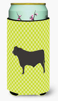 Black Angus Cow Green Tall Boy Hugger Can Cooler Sleeve Machine Washable Drink Collapsible Insulator Beverage Insulated Holder