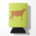 Jersey Cow Green Can or Bottle Hugger Cooler Sleeve for Standard 12 oz Cans, Insulated Foam Beer & Soda Can Hugger Reusable