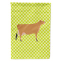 Jersey Cow Green House Flag 28x40 Porch Sleeve Pole Decorative Outside Yard Banner Artwork Wall Hanging, Polyester