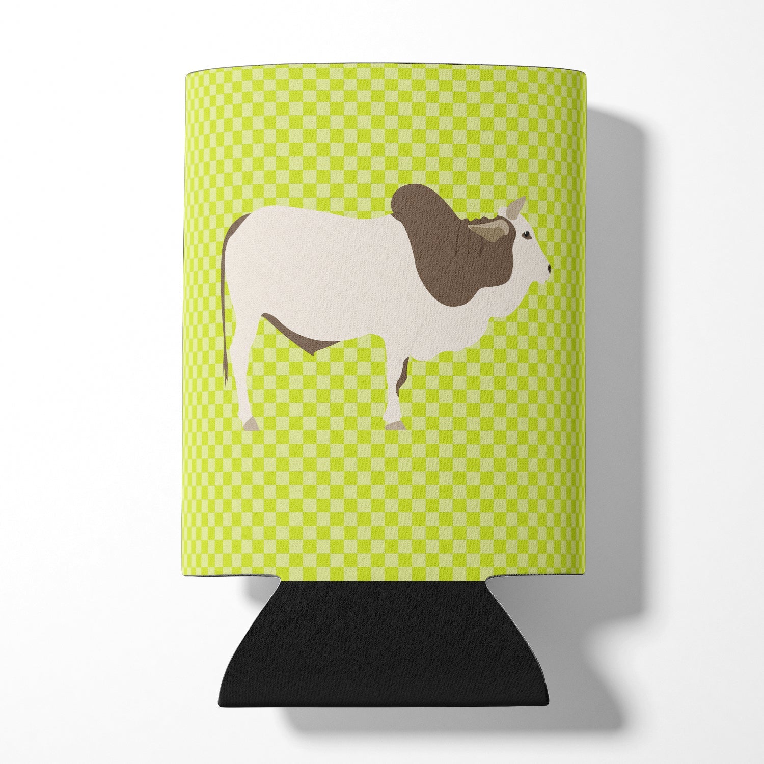 Malvi Cow Green Can or Bottle Hugger Cooler Sleeve for Standard 12 oz Cans, Insulated Foam Beer & Soda Can Hugger Reusable