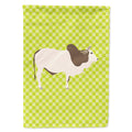 Malvi Cow Green House Flag 28x40 Porch Sleeve Pole Decorative Outside Yard Banner Artwork Wall Hanging, Polyester