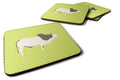 Malvi Cow Green Foam Coasters Set of 4 Cup Coasters for Indoor Outdoor, Tabletop Protection, Anti Slip, Mouse pad Material
