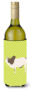 Malvi Cow Green Wine Bottle Hugger Gift Sleeve for Standard 750 ml Bottles, Insulated Reusable Also Fits Mini Shot & Pint Bottles