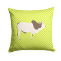 Malvi Cow Green Decorative Throw Pillow 14x14 Indoor Outdoor Accent Cushion, Fabric Cover with Insert for Sofa, Bed, Porch & Living Room