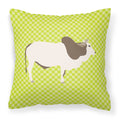 Malvi Cow Green Decorative Throw Pillow 18x18 Indoor Outdoor Accent Cushion, Fabric Cover with Insert for Sofa, Bed, Porch & Living Room