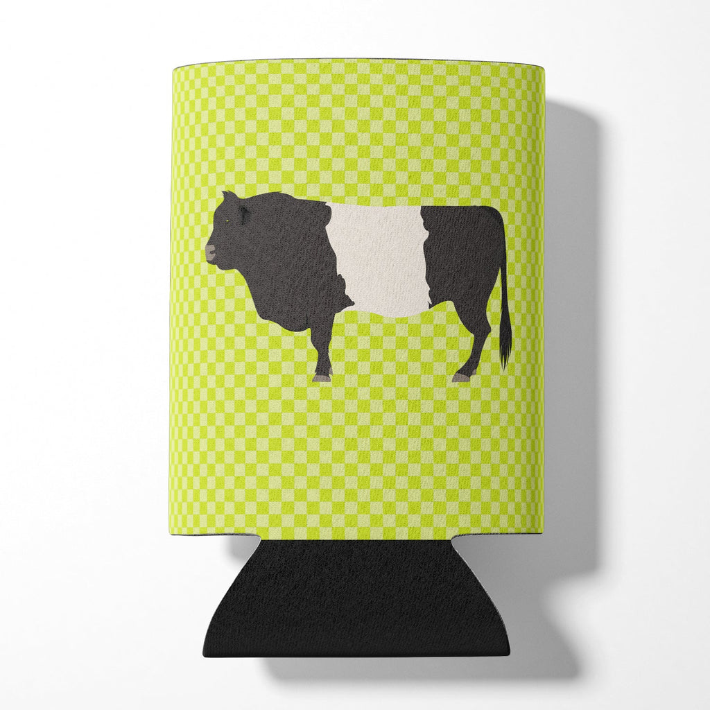 Belted Galloway Cow Green Can or Bottle Hugger Cooler Sleeve for Standard 12 oz Cans, Insulated Foam Beer & Soda Can Hugger Reusable