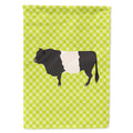 Belted Galloway Cow Green House Flag 28x40 Porch Sleeve Pole Decorative Outside Yard Banner Artwork Wall Hanging, Polyester