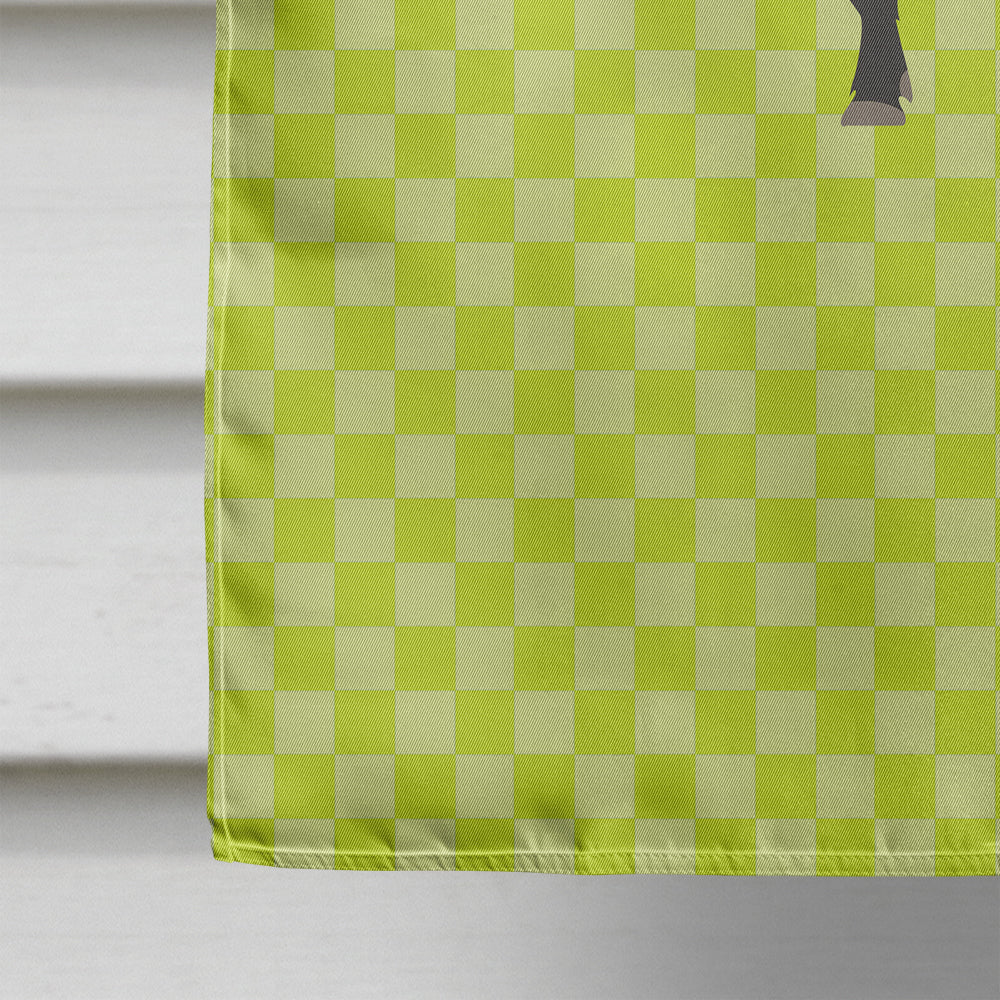 Belted Galloway Cow Green House Flag 28x40 Porch Sleeve Pole Decorative Outside Yard Banner Artwork Wall Hanging, Polyester