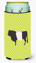 Belted Galloway Cow Green Tall Boy Hugger Can Cooler Sleeve Machine Washable Drink Collapsible Insulator Beverage Insulated Holder