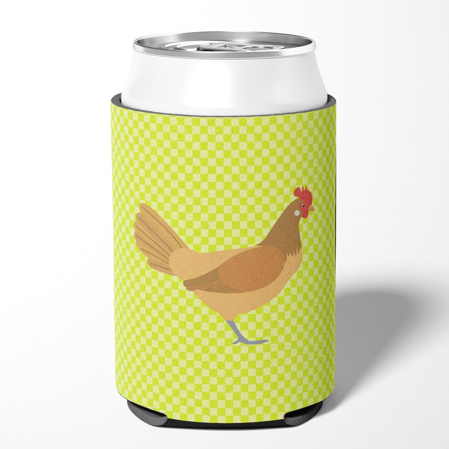 Frisian Friesian Chicken Green Can or Bottle Hugger Cooler Sleeve for Standard 12 oz Cans, Insulated Foam Beer & Soda Can Hugger Reusable
