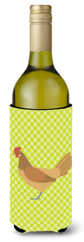 Frisian Friesian Chicken Green Wine Bottle Hugger Gift Sleeve for Standard 750 ml Bottles, Insulated Reusable Also Fits Mini Shot & Pint Bottles
