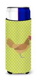 Frisian Friesian Chicken Green Slim Can Hugger , Insulated Foam Hugger for 12 oz Slim Cans, Beer Bottles & Water Bottles, Printed in USA