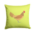 Frisian Friesian Chicken Green Decorative Throw Pillow 14x14 Indoor Outdoor Accent Cushion, Fabric Cover with Insert for Sofa, Bed, Porch & Living Room