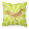 Frisian Friesian Chicken Green Decorative Throw Pillow 18x18 Indoor Outdoor Accent Cushion, Fabric Cover with Insert for Sofa, Bed, Porch & Living Room