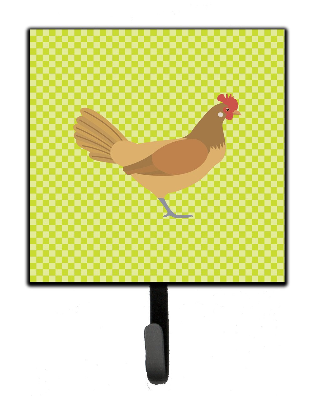 Frisian Friesian Chicken Green Leash or Key Holder Wall Hooks, Key Hooks Holder, Coat Rack Wall Mount, Coat Hooks, Hooks for Hanging Keys, Towels, Aprons, Leashes