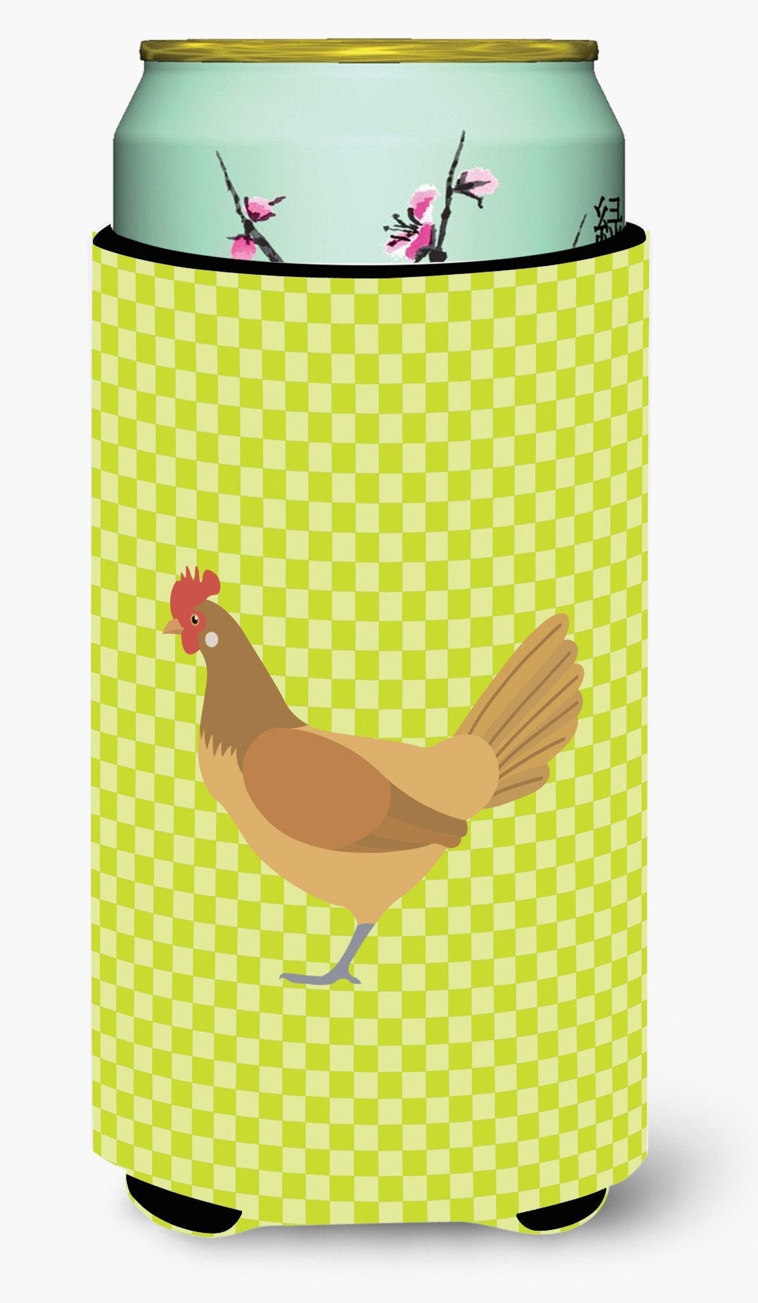 Frisian Friesian Chicken Green Tall Boy Hugger Can Cooler Sleeve Machine Washable Drink Collapsible Insulator Beverage Insulated Holder