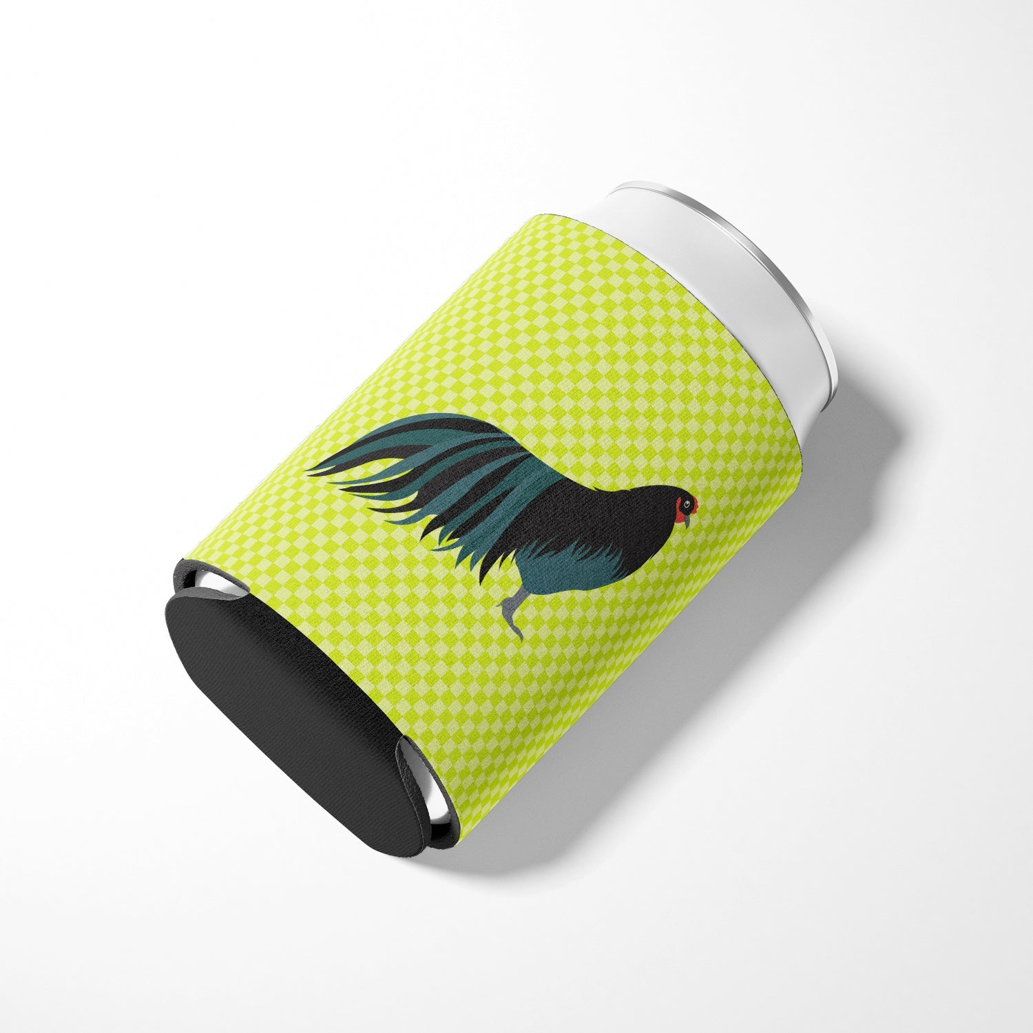Sumatra Chicken Green Can or Bottle Hugger Cooler Sleeve for Standard 12 oz Cans, Insulated Foam Beer & Soda Can Hugger Reusable