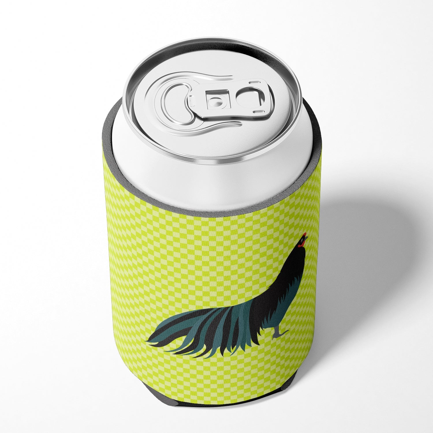 Sumatra Chicken Green Can or Bottle Hugger Cooler Sleeve for Standard 12 oz Cans, Insulated Foam Beer & Soda Can Hugger Reusable