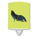 Sumatra Chicken Green Ceramic Night Light Compact, UL-Certified, Ideal for Bedroom, Bathroom, Nursery, Hallway, Kitchen, 6x4x3, Multicolor