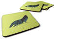 Sumatra Chicken Green Foam Coasters Set of 4 Cup Coasters for Indoor Outdoor, Tabletop Protection, Anti Slip, Mouse pad Material