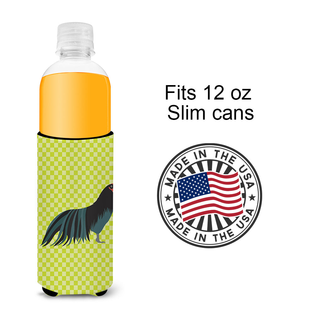 Sumatra Chicken Green Slim Can Hugger , Insulated Foam Hugger for 12 oz Slim Cans, Beer Bottles & Water Bottles, Printed in USA
