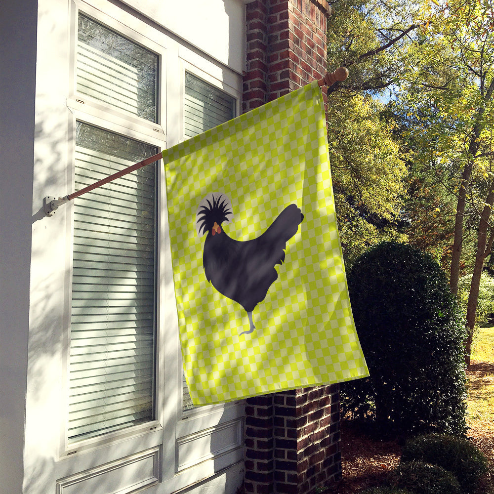 Polish Poland Chicken Green House Flag 28x40 Porch Sleeve Pole Decorative Outside Yard Banner Artwork Wall Hanging, Polyester