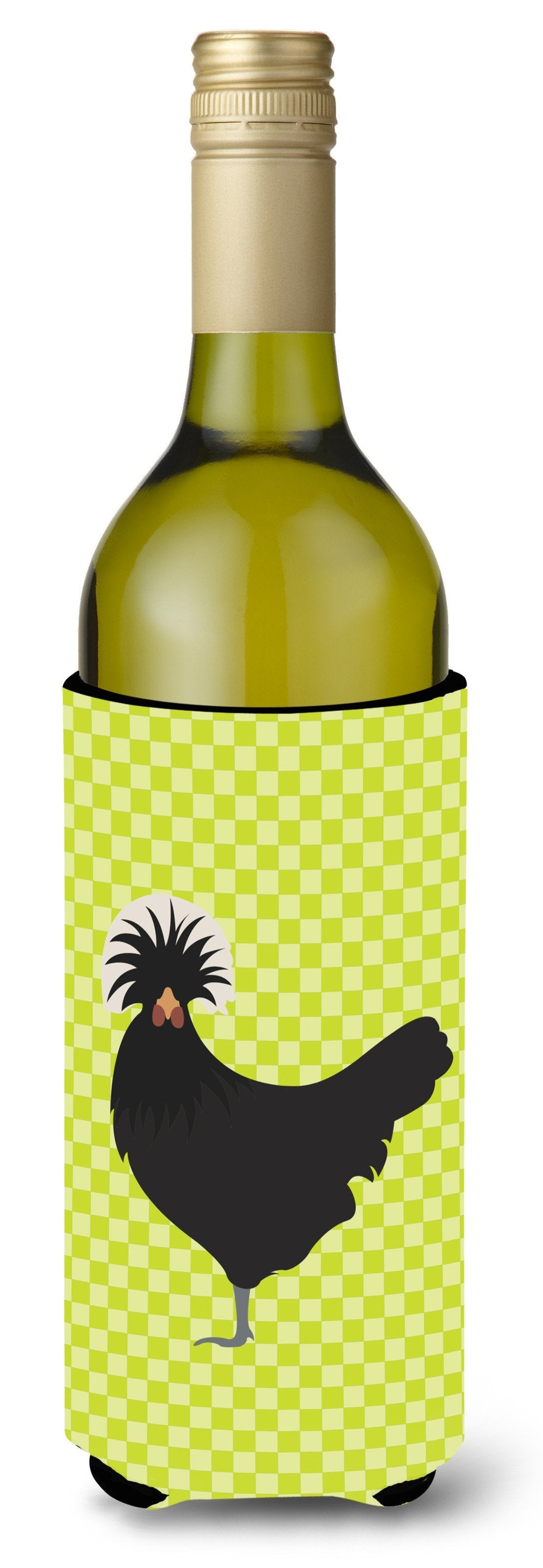 Polish Poland Chicken Green Wine Bottle Hugger Gift Sleeve for Standard 750 ml Bottles, Insulated Reusable Also Fits Mini Shot & Pint Bottles