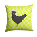 Polish Poland Chicken Green Decorative Throw Pillow 14x14 Indoor Outdoor Accent Cushion, Fabric Cover with Insert for Sofa, Bed, Porch & Living Room