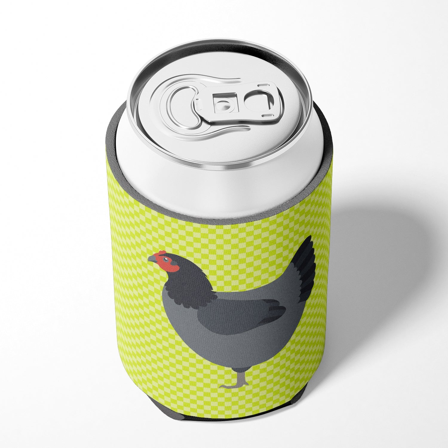 Jersey Giant Chicken Green Can or Bottle Hugger Cooler Sleeve for Standard 12 oz Cans, Insulated Foam Beer & Soda Can Hugger Reusable