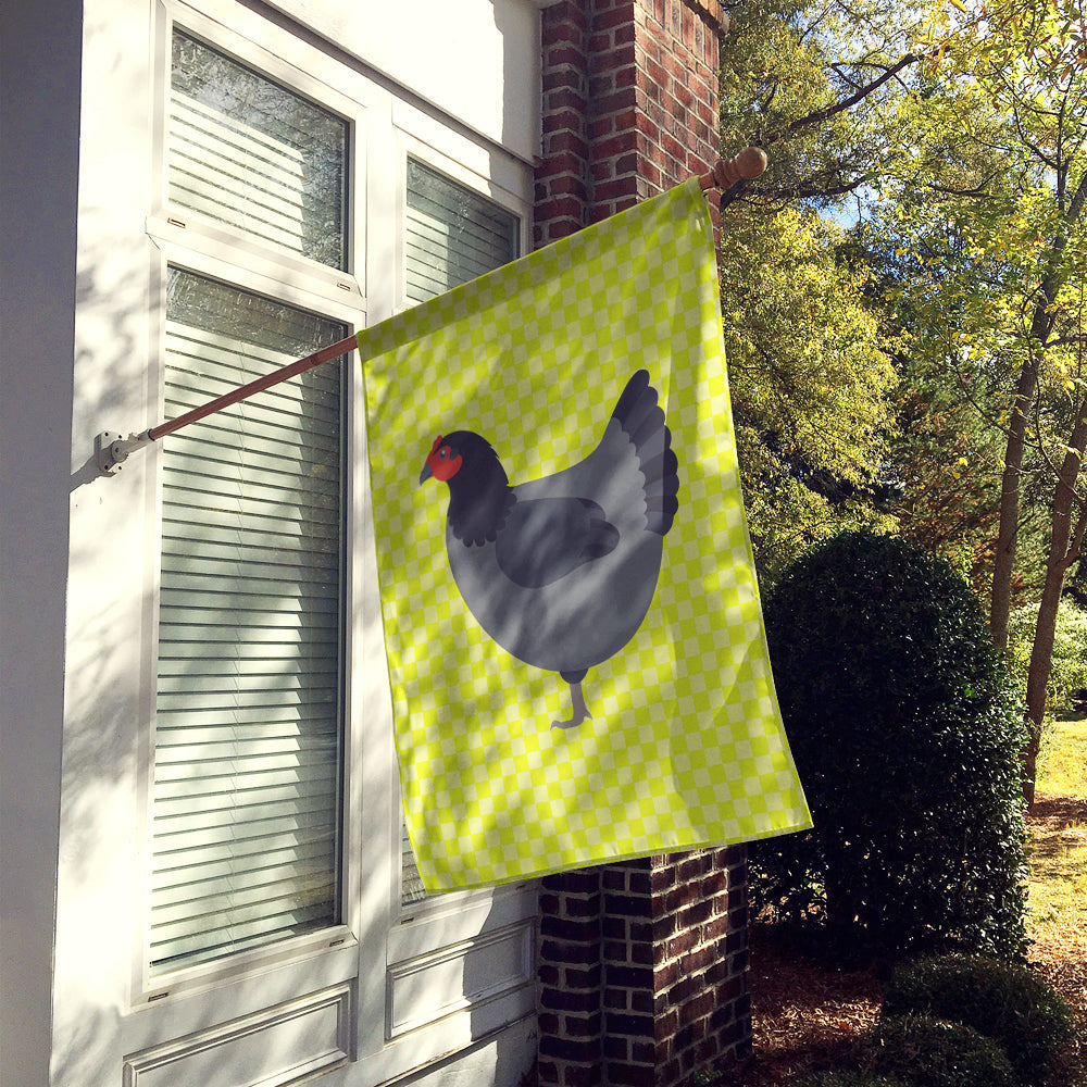 Jersey Giant Chicken Green House Flag 28x40 Porch Sleeve Pole Decorative Outside Yard Banner Artwork Wall Hanging, Polyester