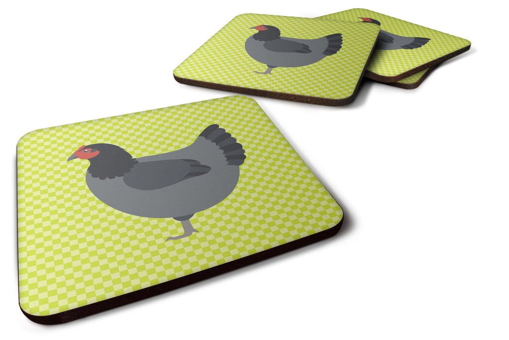 Jersey Giant Chicken Green Foam Coasters Set of 4 Cup Coasters for Indoor Outdoor, Tabletop Protection, Anti Slip, Mouse pad Material