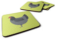 Jersey Giant Chicken Green Foam Coasters Set of 4 Cup Coasters for Indoor Outdoor, Tabletop Protection, Anti Slip, Mouse pad Material