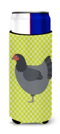Jersey Giant Chicken Green Slim Can Hugger , Insulated Foam Hugger for 12 oz Slim Cans, Beer Bottles & Water Bottles, Printed in USA