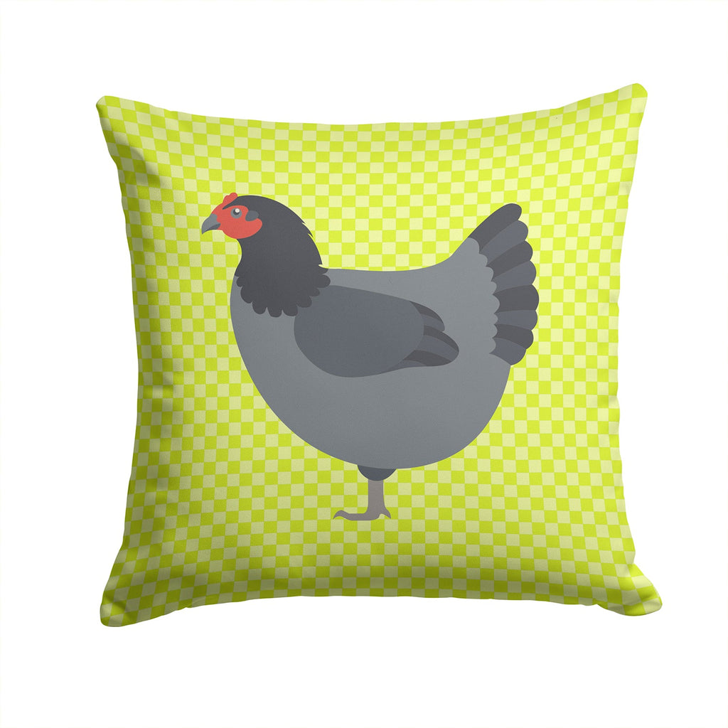 Jersey Giant Chicken Green Decorative Throw Pillow 14x14 Indoor Outdoor Accent Cushion, Fabric Cover with Insert for Sofa, Bed, Porch & Living Room