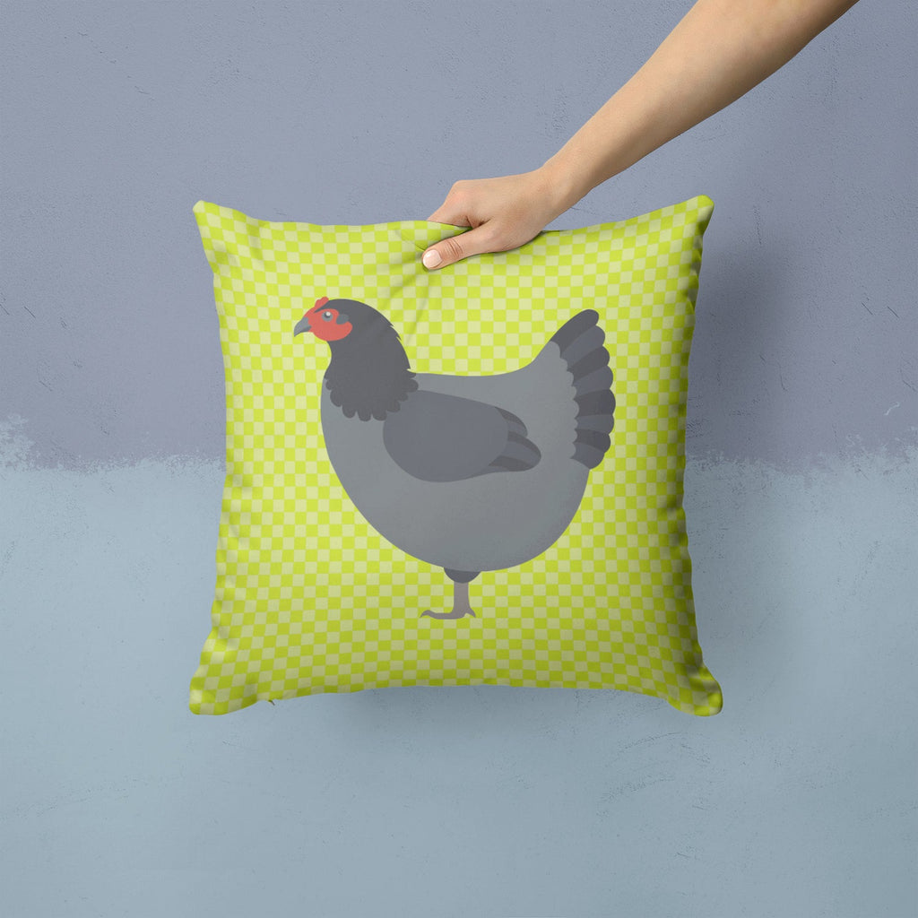 Jersey Giant Chicken Green Decorative Throw Pillow 14x14 Indoor Outdoor Accent Cushion, Fabric Cover with Insert for Sofa, Bed, Porch & Living Room