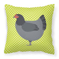 Jersey Giant Chicken Green Decorative Throw Pillow 18x18 Indoor Outdoor Accent Cushion, Fabric Cover with Insert for Sofa, Bed, Porch & Living Room