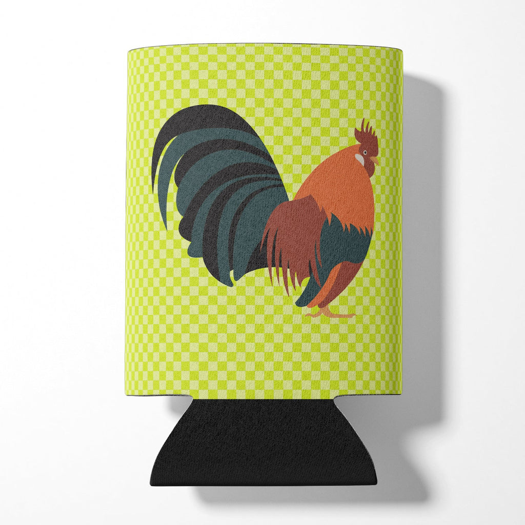 Dutch Bantam Chicken Green Can or Bottle Hugger Cooler Sleeve for Standard 12 oz Cans, Insulated Foam Beer & Soda Can Hugger Reusable