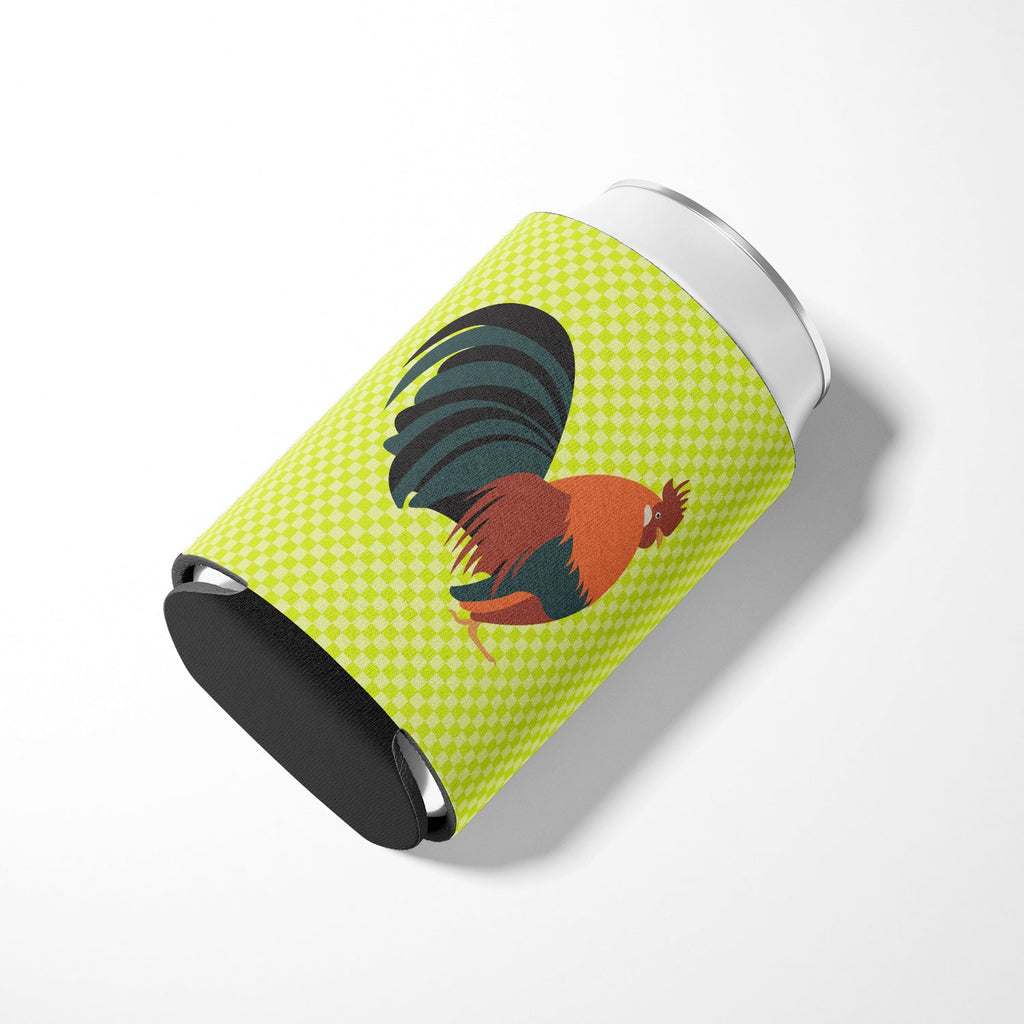 Dutch Bantam Chicken Green Can or Bottle Hugger Cooler Sleeve for Standard 12 oz Cans, Insulated Foam Beer & Soda Can Hugger Reusable