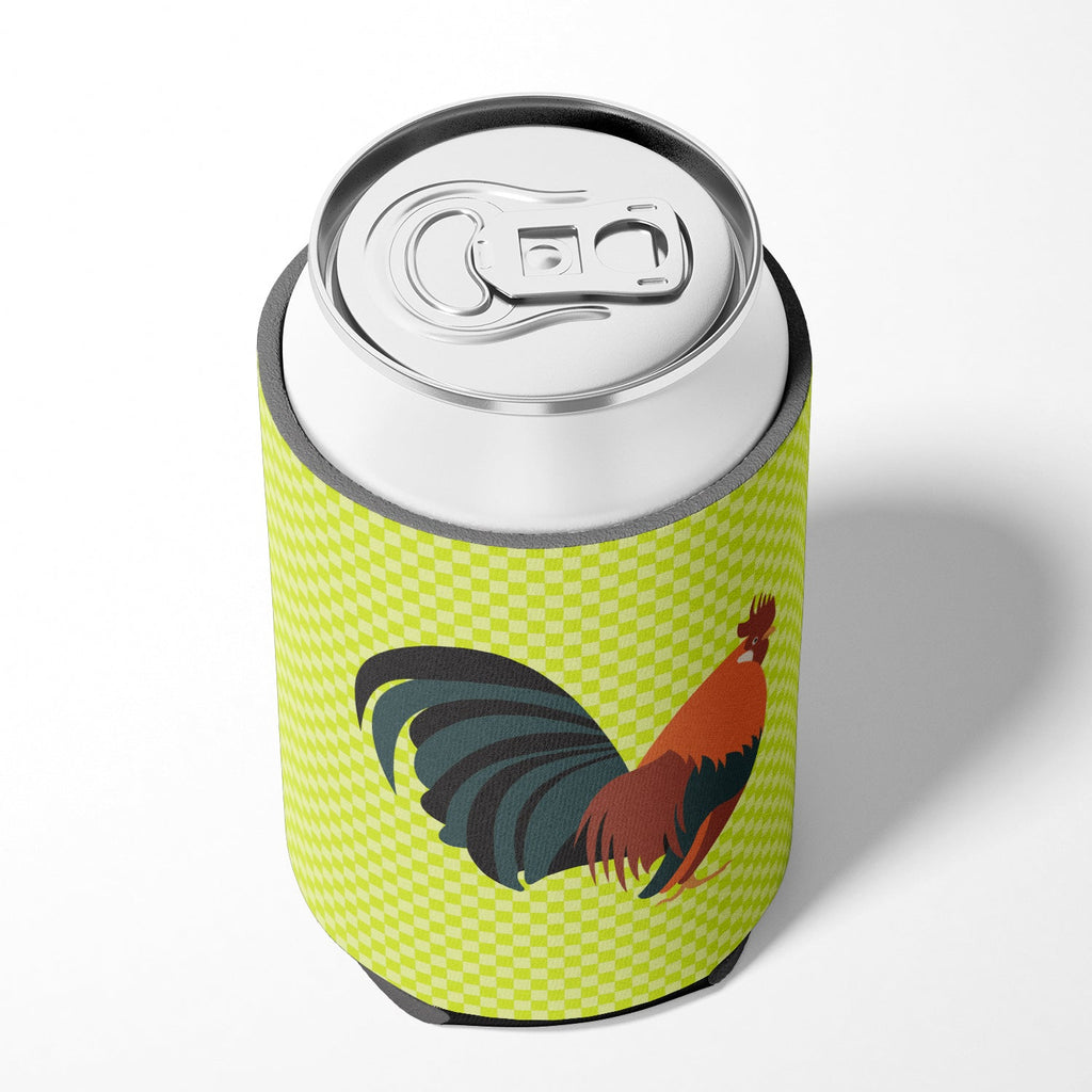 Dutch Bantam Chicken Green Can or Bottle Hugger Cooler Sleeve for Standard 12 oz Cans, Insulated Foam Beer & Soda Can Hugger Reusable