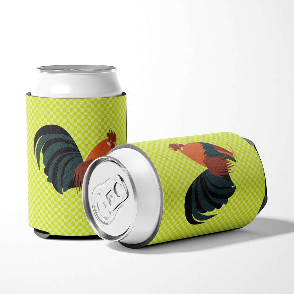 Dutch Bantam Chicken Green Can or Bottle Hugger Cooler Sleeve for Standard 12 oz Cans, Insulated Foam Beer & Soda Can Hugger Reusable