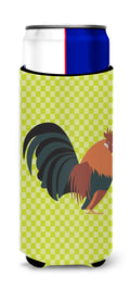 Dutch Bantam Chicken Green Slim Can Hugger , Insulated Foam Hugger for 12 oz Slim Cans, Beer Bottles & Water Bottles, Printed in USA